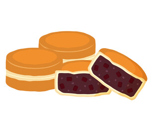 大判焼きのベクターイラスト　今川焼