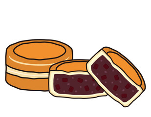 大判焼きのベクターイラスト　今川焼