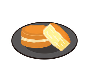 大判焼きのベクターイラスト　今川焼