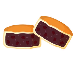 大判焼きのベクターイラスト　今川焼