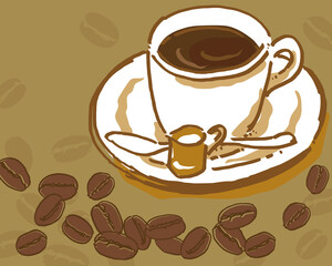 コーヒー　ミルク　コーヒー豆