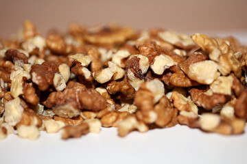 Walnuts dry fruit nuts macro background modern high quality prints family juglandaceae
