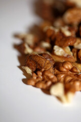 Walnuts dry fruit nuts macro background modern high quality prints family juglandaceae