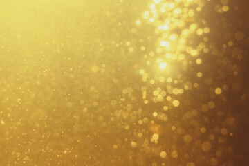 Glittering stars of blur gold  bokeh