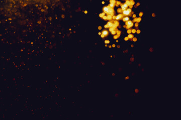 Glittering stars of blur gold  bokeh