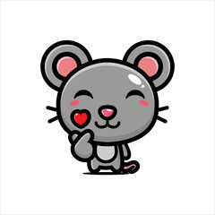 cute mouse character vector design