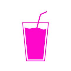 trendy flat style drink glass isolated on background Drink glass icon page symbol for your website design Clock icon logo, app, UI. Clock icon Vector illustration, EPS10.
