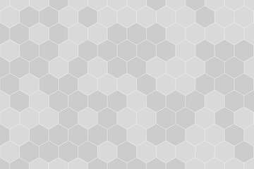 Honeycomb Grid tile random background or Hexagonal cell texture. in color white or gray or grey.