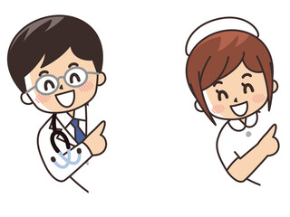 紹介　顔出し　医者と看護師