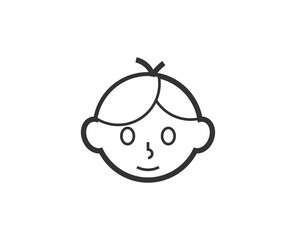 Boy icon. Medical black line sign. Premium quality graphic design pictogram. Outline symbol icon for web design, website and mobile app on white background. Monochrome icon of cancer. 