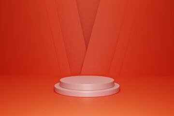 Mock-up display product Podium.3D render.