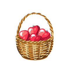 Fototapeta na wymiar Wicker basket with apples