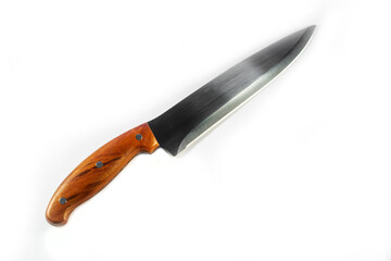 Chef knife isolated on white background, picture for design