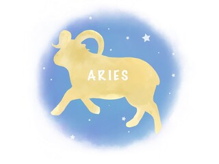 おひつじ座のカットイラスト