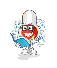 thermometer geek cartoon. cartoon mascot vector