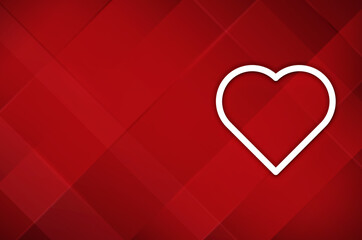 Heart icon modern layout design abstract red background illustration