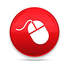 Mouse icon shiny luxury design red button vector
