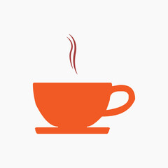 cup of hot coffee Vector Design