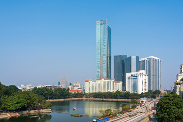 Hanoi cityscape with high-rise buildings