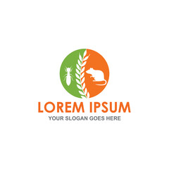 pest control vector , rice pest logo