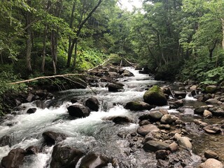 大雪山を流れる石狩川