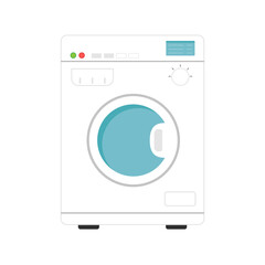 Washing machine vector. Washing machine on white background.