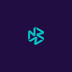 Obraz premium N letter geometric concept logo designs vector