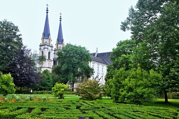 Austria-view of the benedictine monastery in Admont