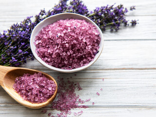 Natural organic SPA cosmetic with lavender.