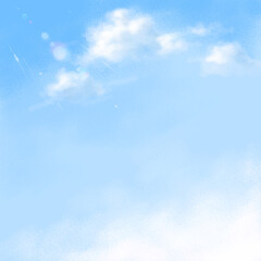 青空のリアルタッチイラスト