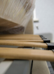 bed slats close up