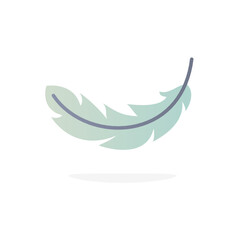 Falling feather flat icon
