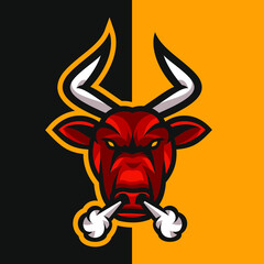 Bull mascot esport logo