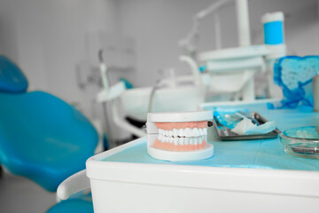 Dental equipment in the dentist office