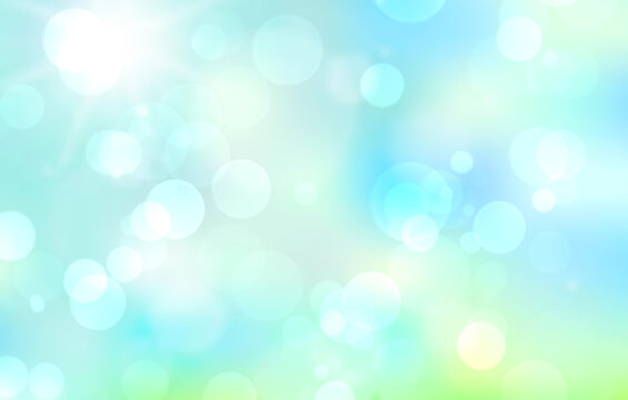 Green and blue bokeh abstract background blur