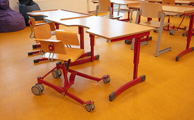 Special school desk for disabled children