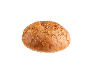 Hamburger, cheeseburger bun on a white background