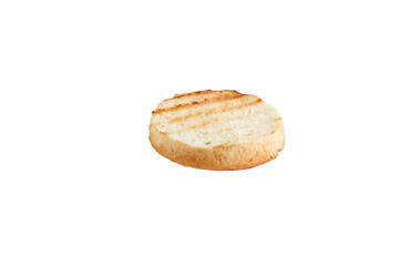 Hamburger, cheeseburger bun on a white background