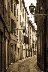 old town of Ferrara in italy