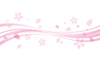 風に舞う桜の花