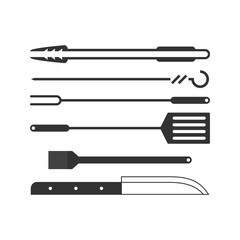 Bbq. Logo templates and design elements for restaurant business. Set of bbq vector  design elements.