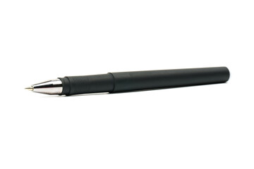 Ballpoint pen in black isolated on white