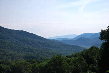Panorama Landschaft im Great Smoky Mountains National Park, Tennessee