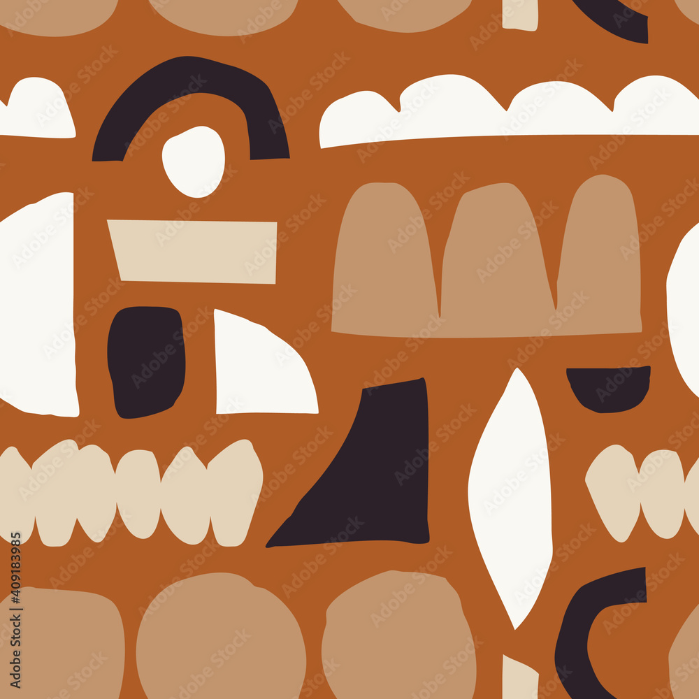 Poster abstract geometric shapes seamless pattern