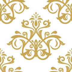 Orient classic pattern. Seamless abstract background with golden vintage elements. Orient background. Ornament for wallpaper and packaging