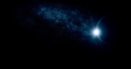 Image of outer space. . Mixed media