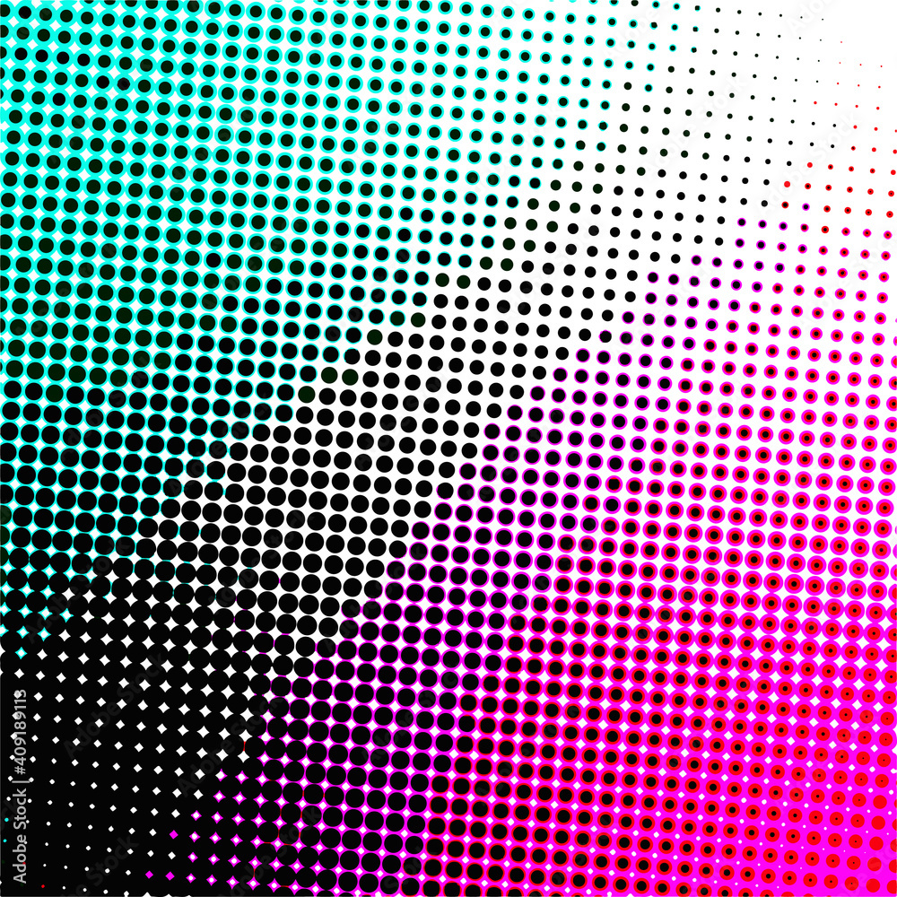 Sticker colorful halftone background