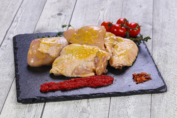 Marinated chicken with mustard