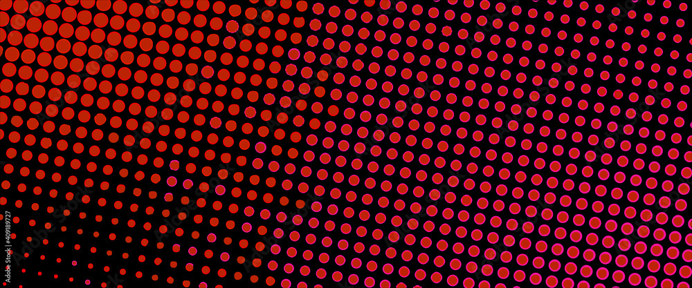 Wall mural red halftone pattern background.