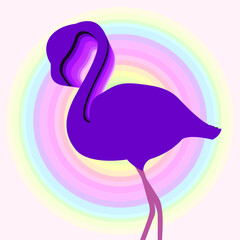 flamingos with rainbow colors